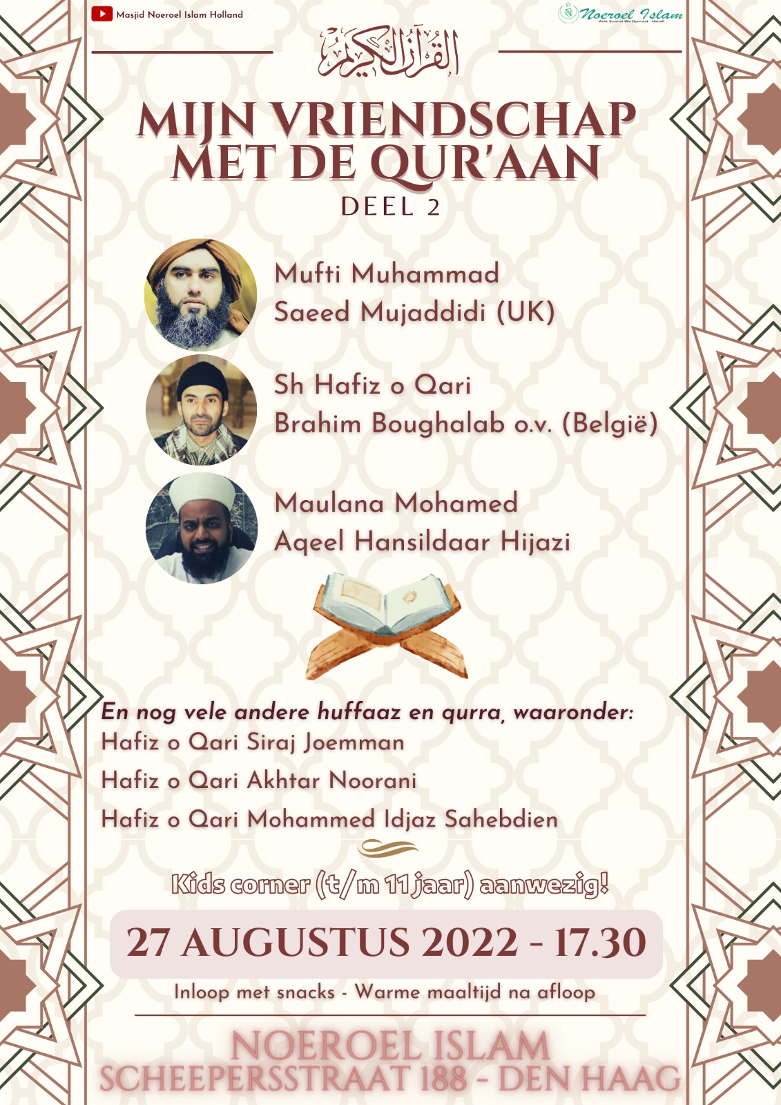 Mijn vriendschap met de Quraan (deel 2) Zaterdag 27 augustus om 17.30 u